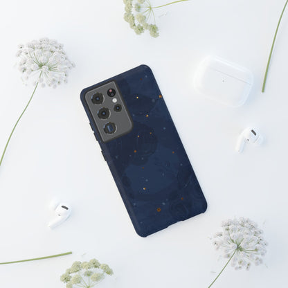 Subtle Navy Florals  - Tough Phone Case