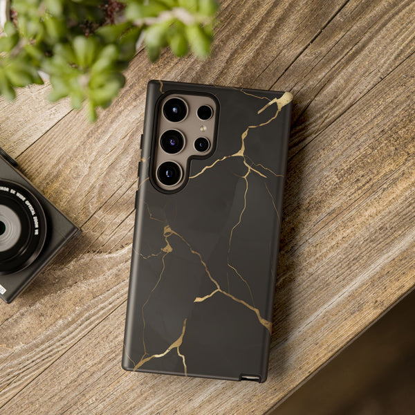 Black Marble  - Tough Phone Case