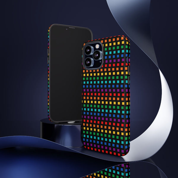 Rainbow Dots on Black - Tough Case