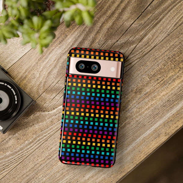 Rainbow Dots on Black - Tough Case