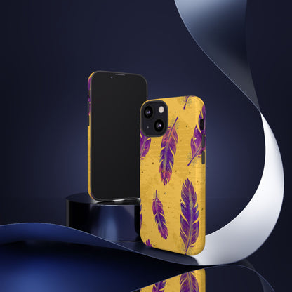 Purple Feathers  - Tough Phone Case