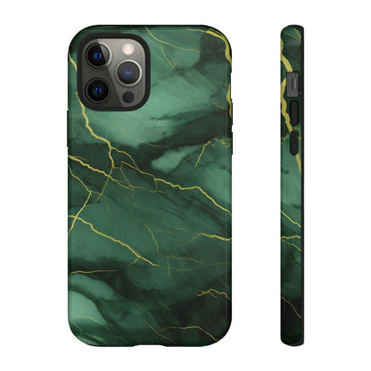 Hunter Green Marble  - Tough Phone Case