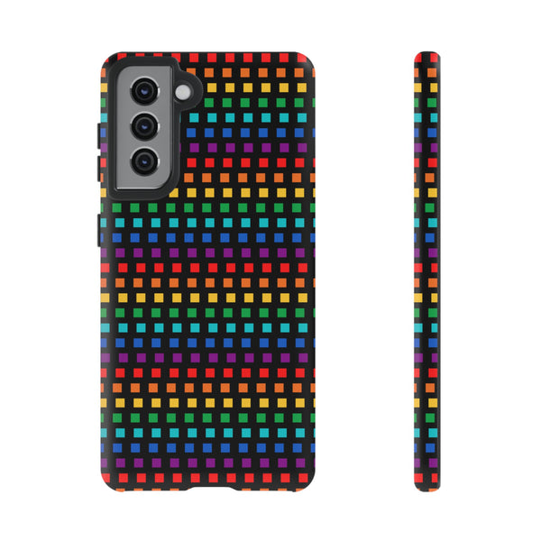 Rainbow Dots on Black - Tough Case