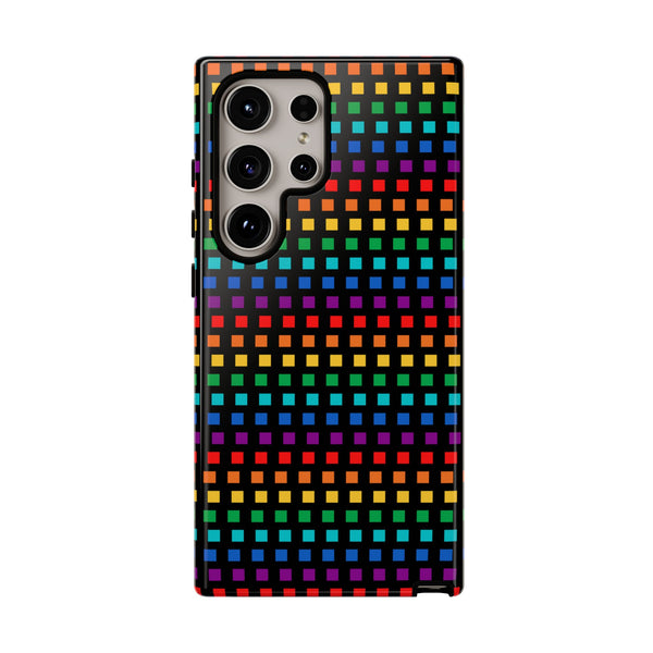 Rainbow Dots on Black - Tough Case