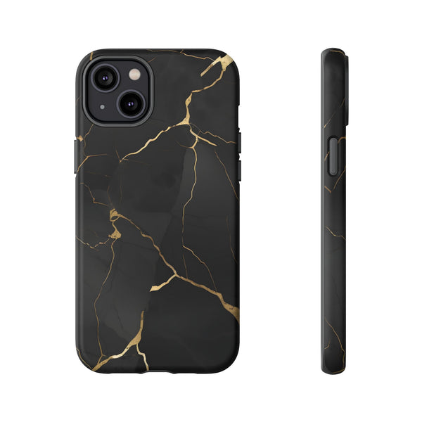 Black Marble  - Tough Phone Case