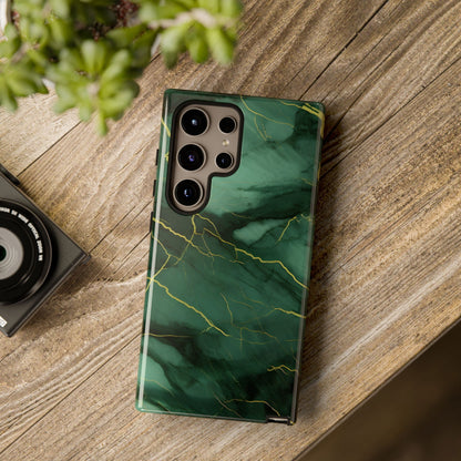 Hunter Green Marble  - Tough Phone Case