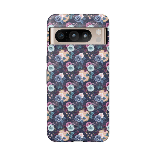 Navy & Pink Florals  - Tough Phone Case