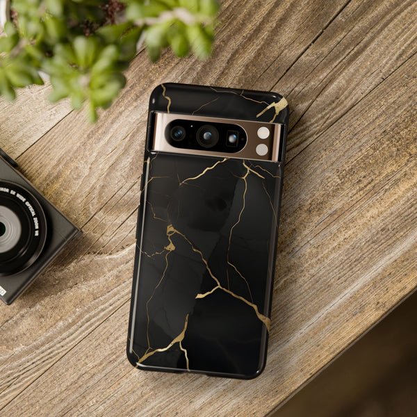 Black Marble  - Tough Phone Case