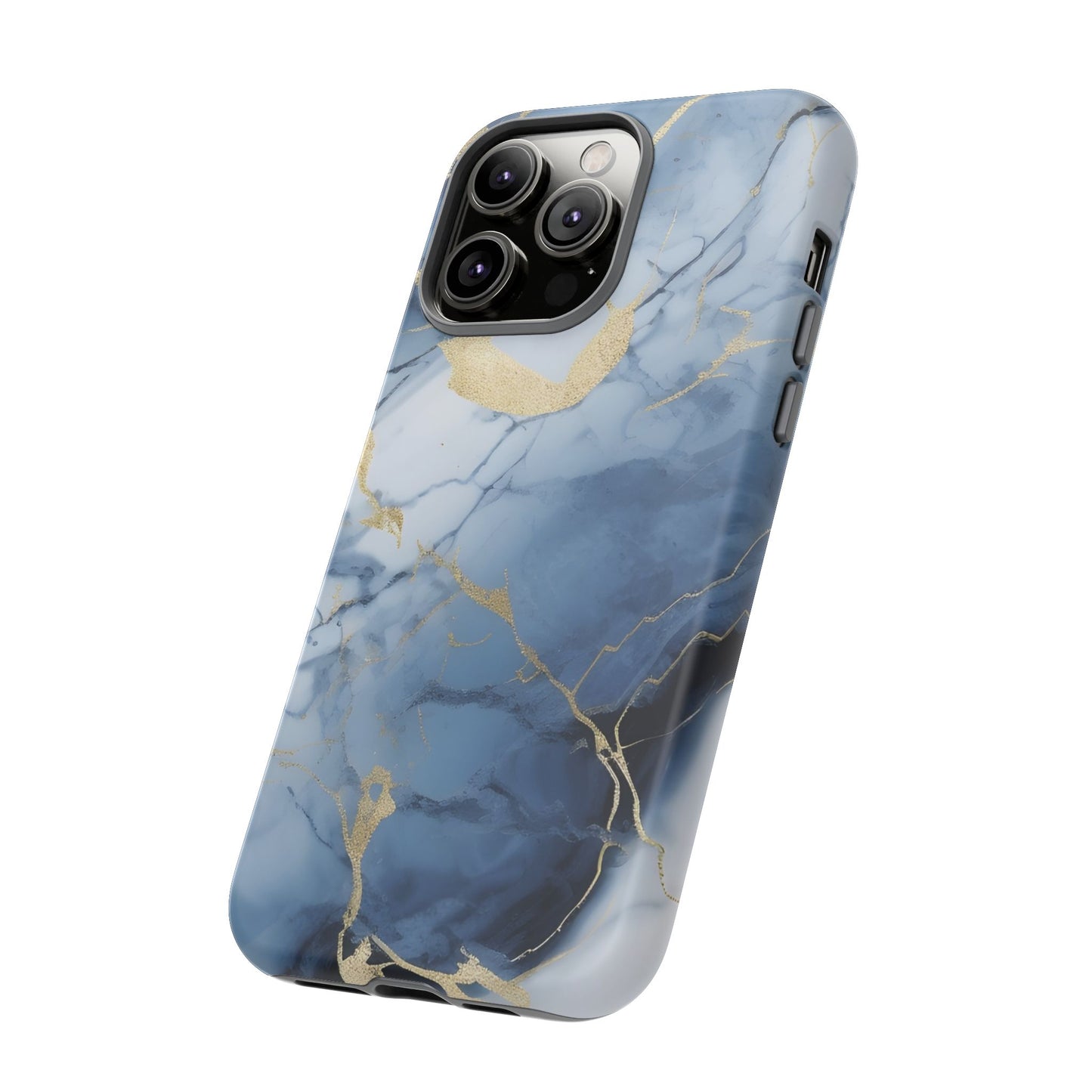 Navy Blue Marble Tough Phone Case