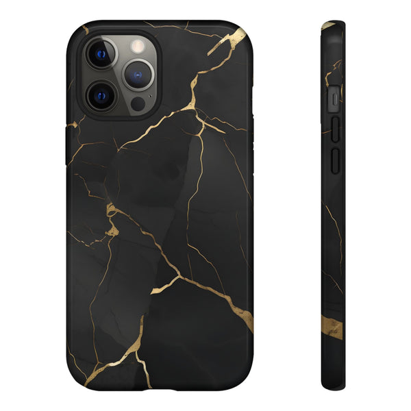 Black Marble  - Tough Phone Case