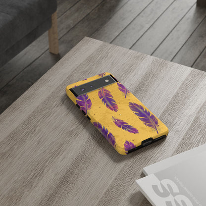 Purple Feathers  - Tough Phone Case
