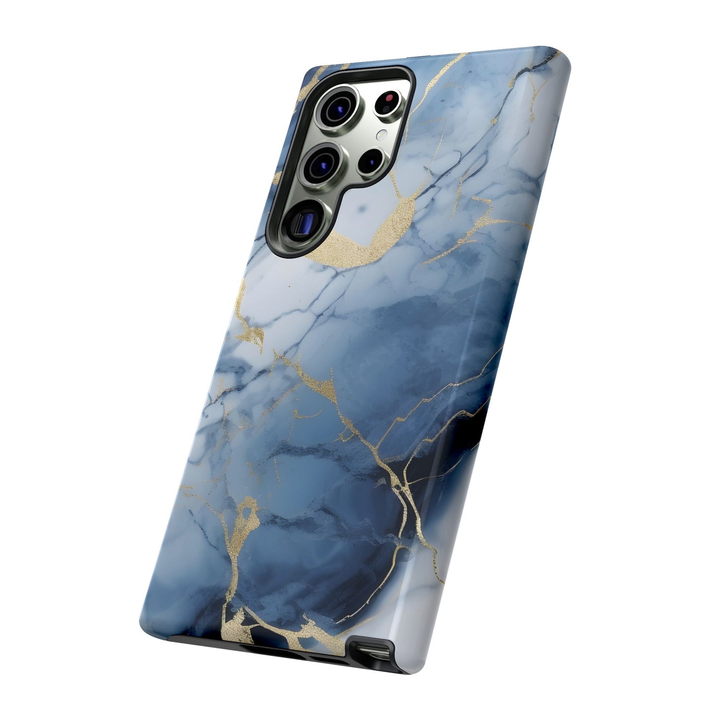 Navy Blue Marble Tough Phone Case