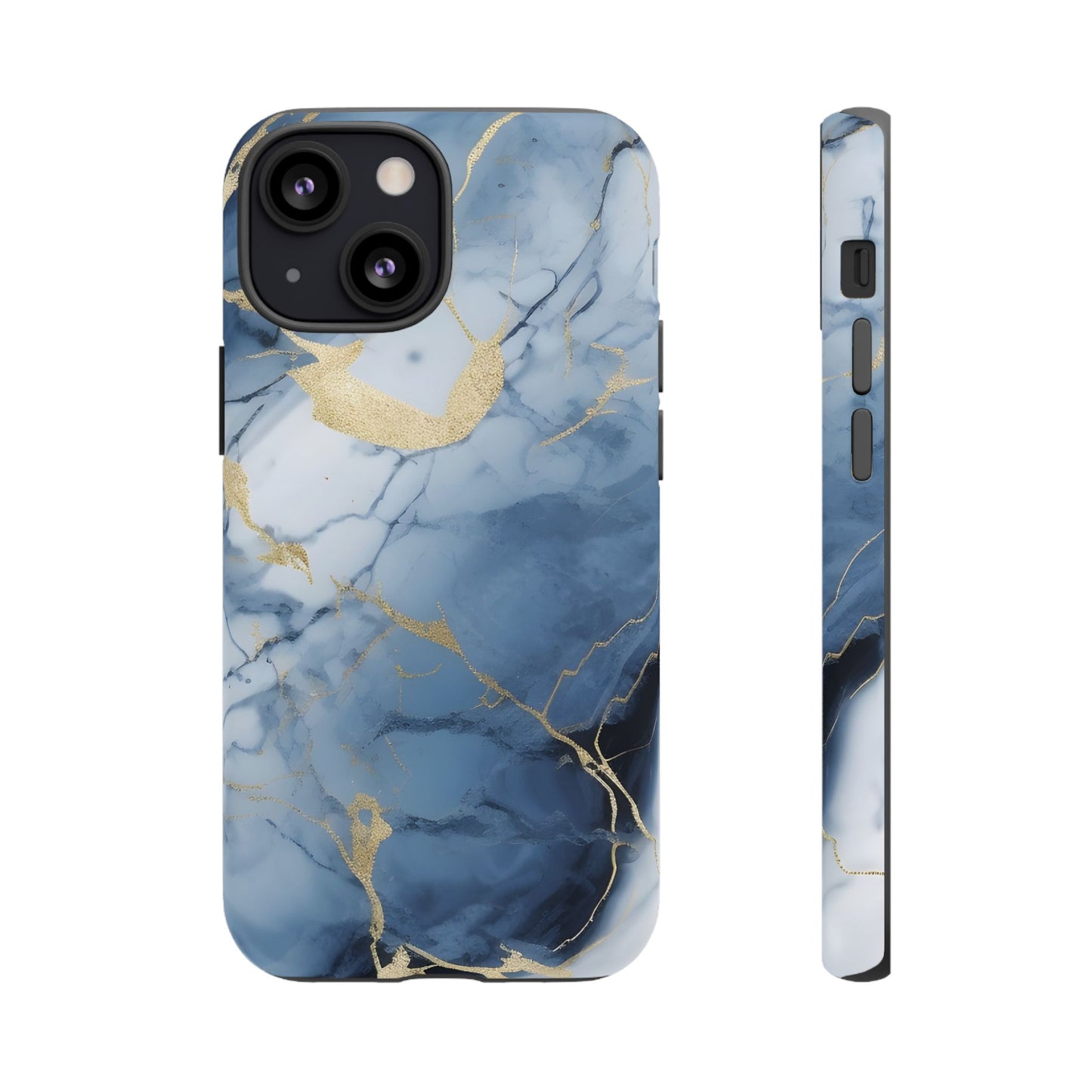Navy Blue Marble Tough Phone Case