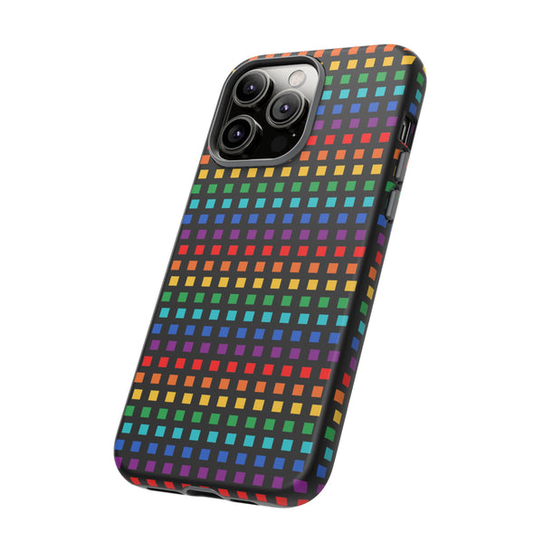 Rainbow Dots on Black - Tough Case