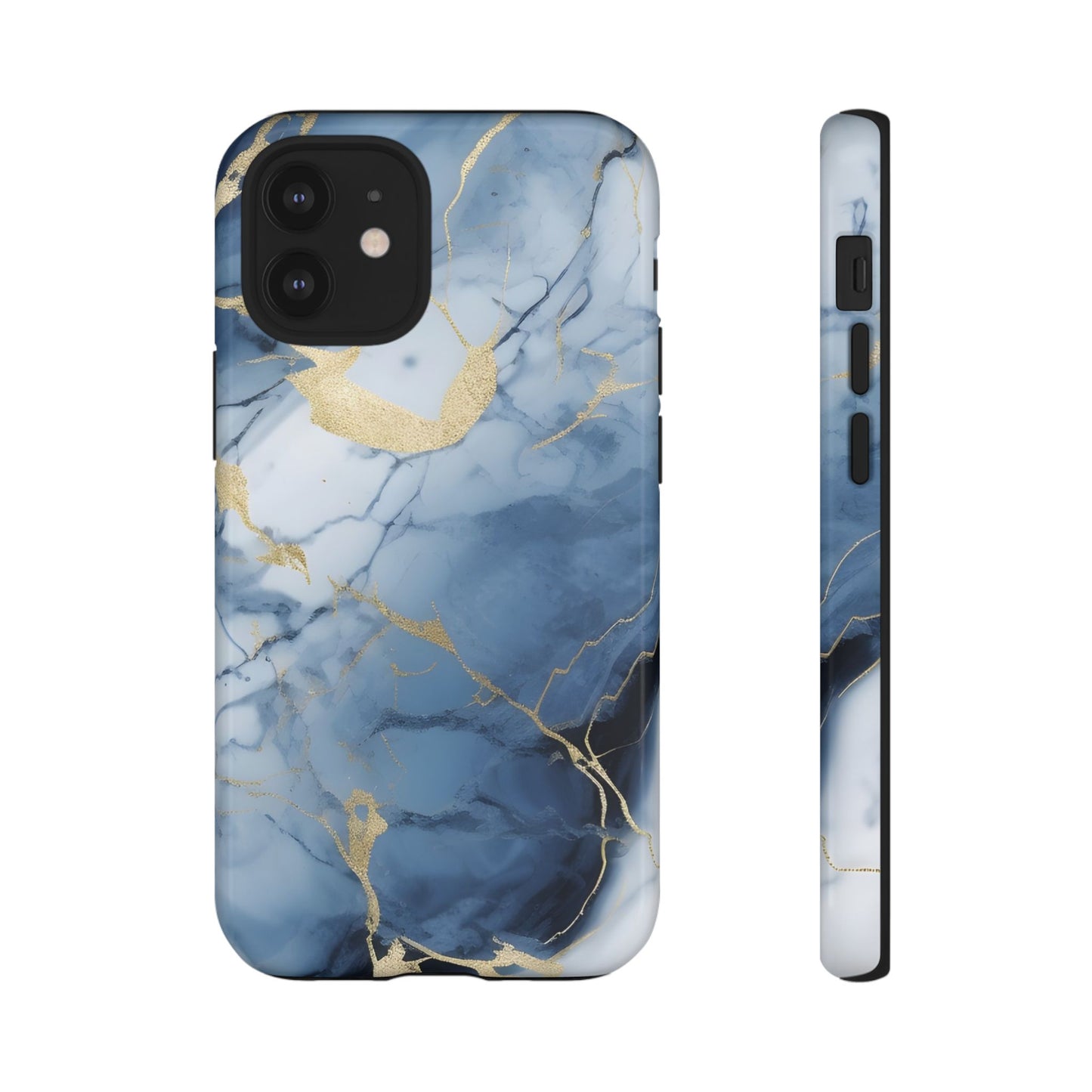 Navy Blue Marble Tough Phone Case