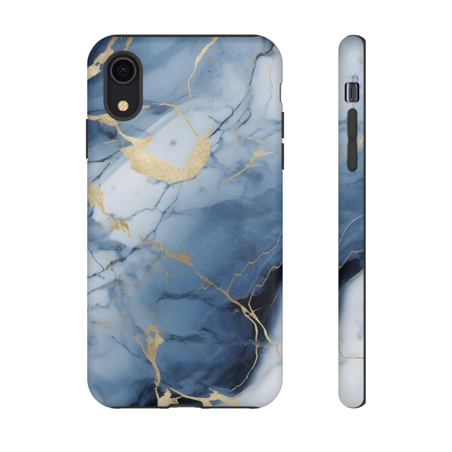 Navy Blue Marble Tough Phone Case