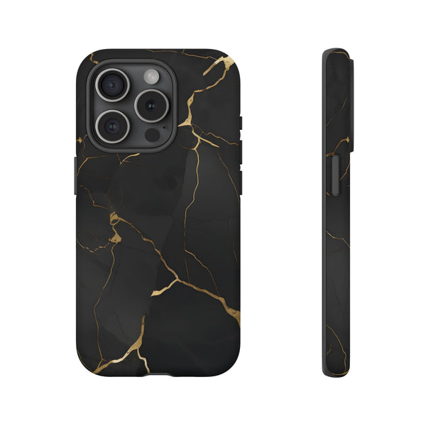 Black Marble  - Tough Phone Case