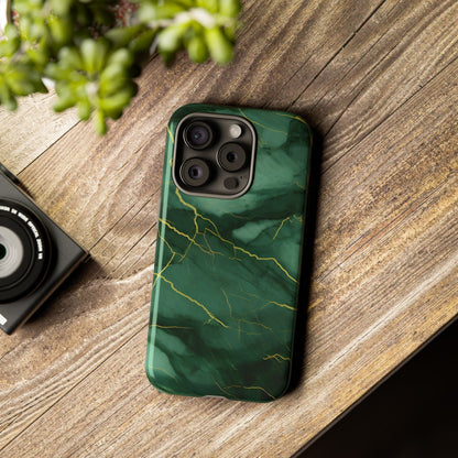 Hunter Green Marble  - Tough Phone Case