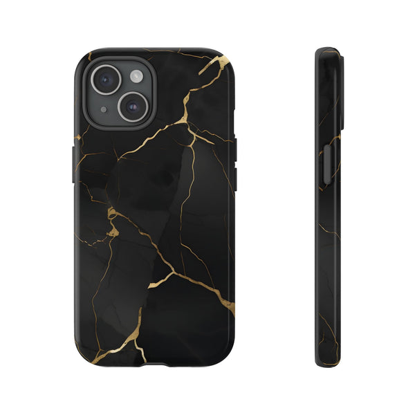 Black Marble  - Tough Phone Case