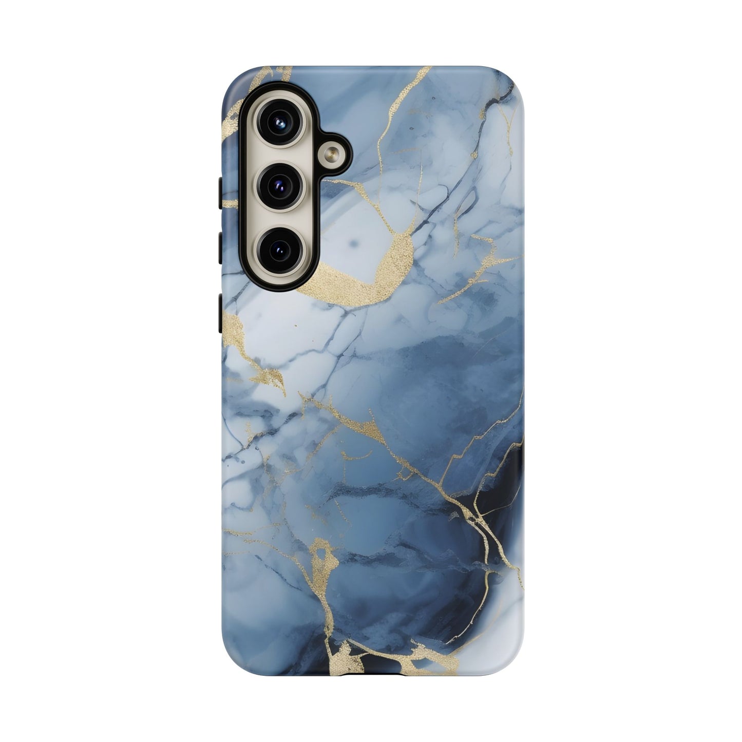 Navy Blue Marble Tough Phone Case