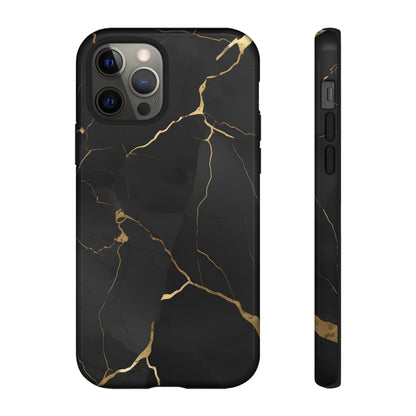 Black Marble  - Tough Phone Case