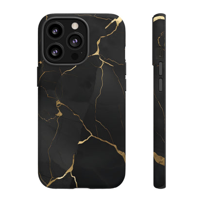 Black Marble  - Tough Phone Case