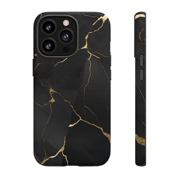 Black Marble  - Tough Phone Case