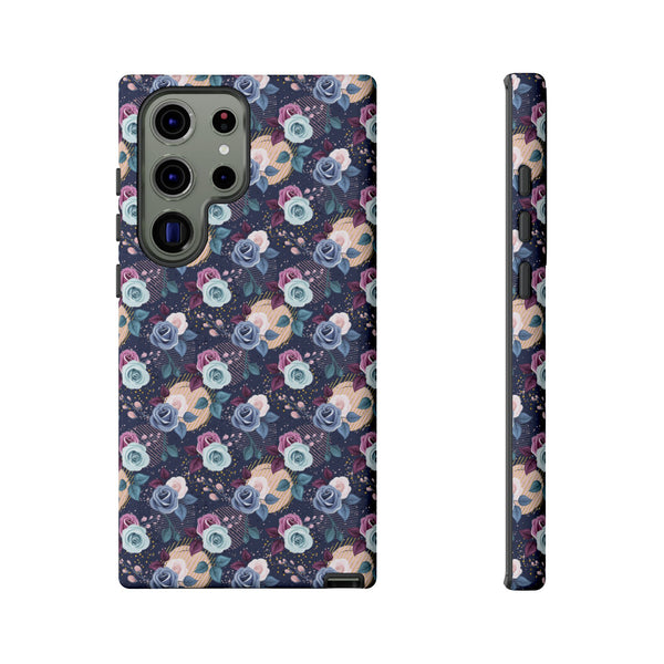 Navy & Pink Florals  - Tough Phone Case