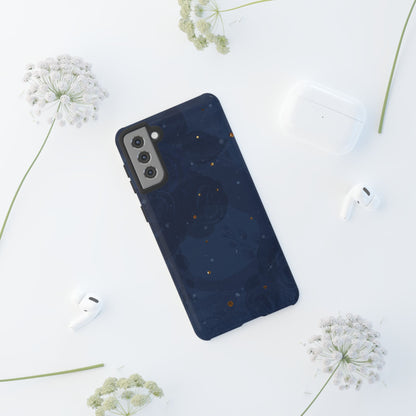 Subtle Navy Florals  - Tough Phone Case