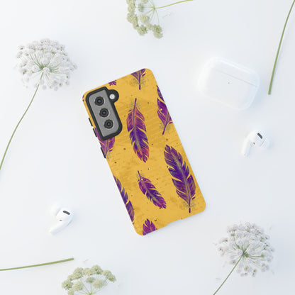 Purple Feathers  - Tough Phone Case