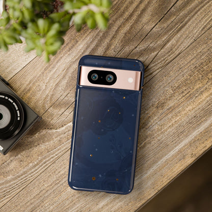 Subtle Navy Florals  - Tough Phone Case