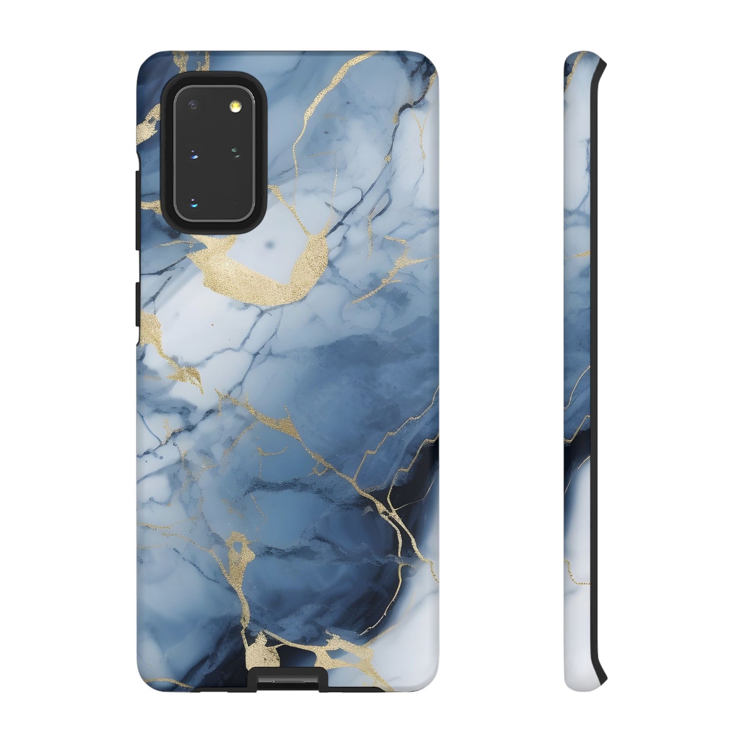 Navy Blue Marble Tough Phone Case
