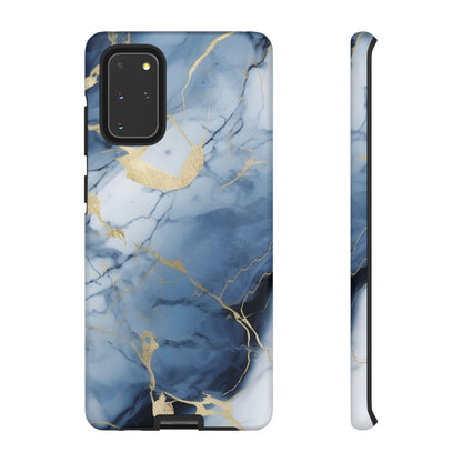 Navy Blue Marble Tough Phone Case