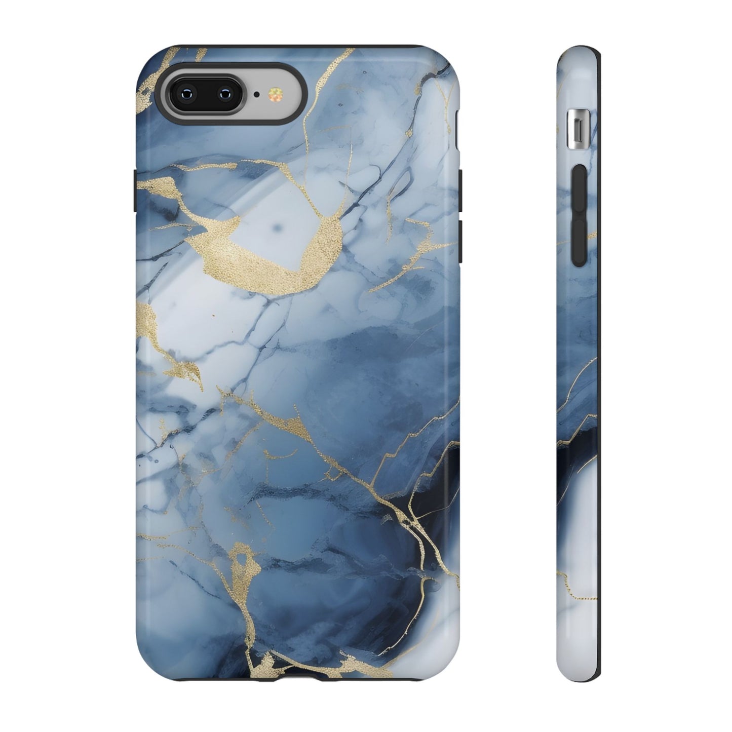Navy Blue Marble Tough Phone Case