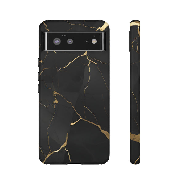 Black Marble  - Tough Phone Case