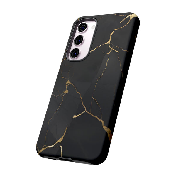 Black Marble  - Tough Phone Case