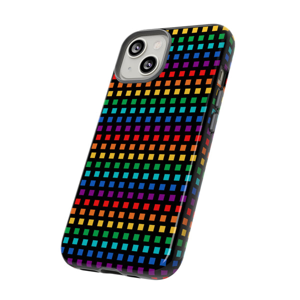 Rainbow Dots on Black - Tough Case