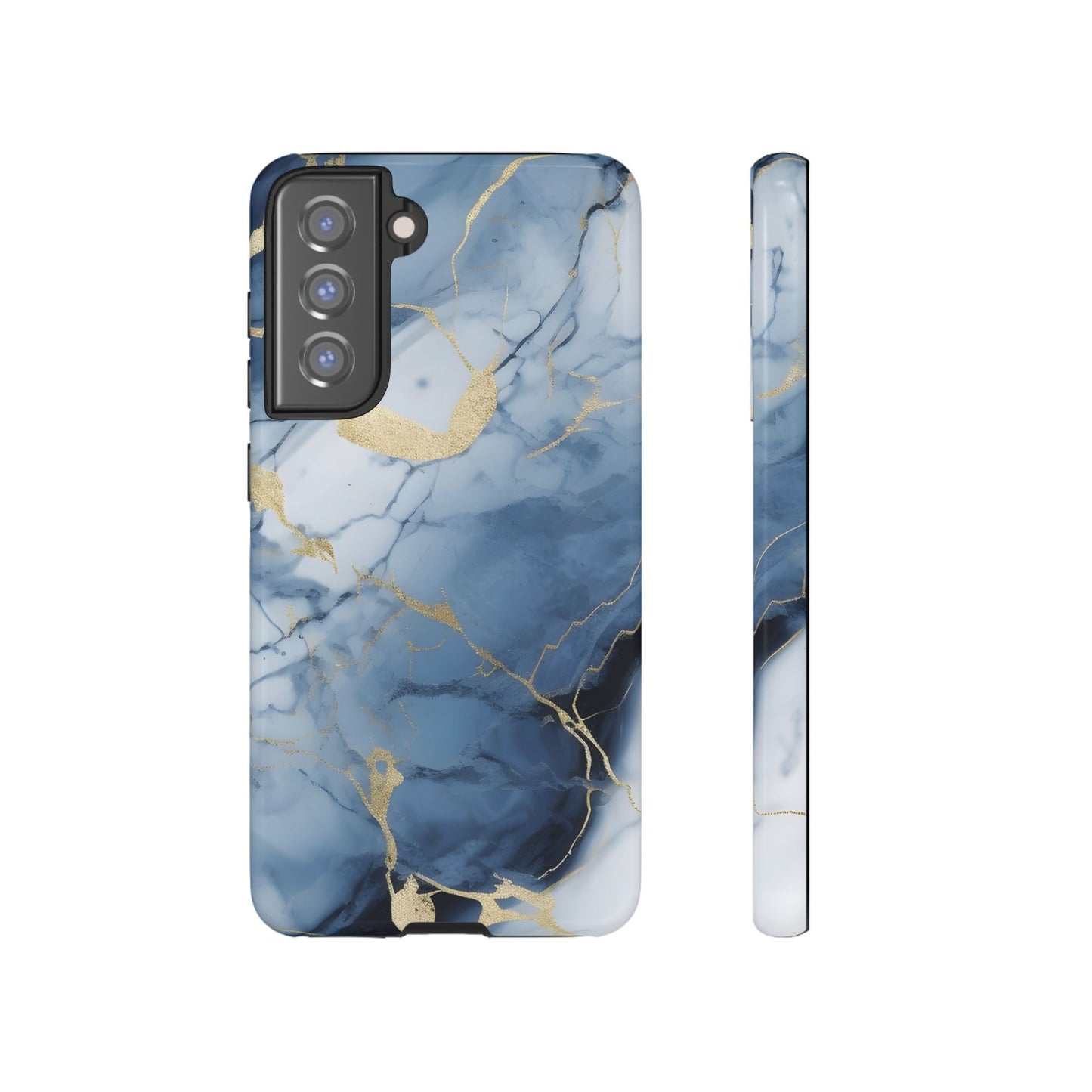 Navy Blue Marble Tough Phone Case