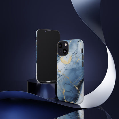 Navy Blue Marble Tough Phone Case