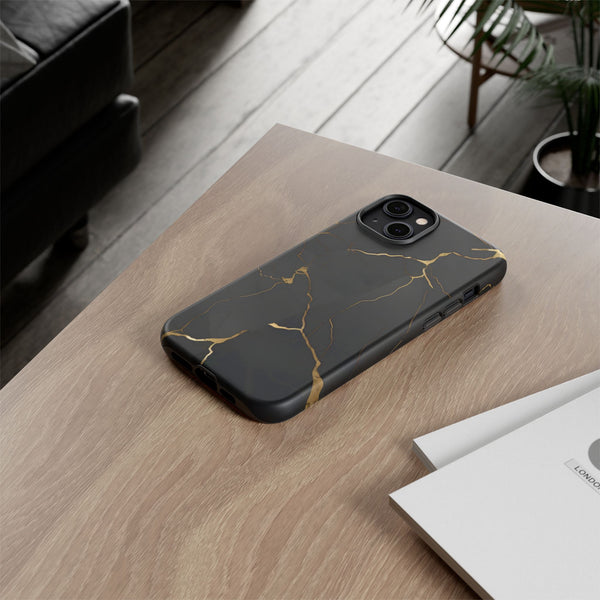 Black Marble  - Tough Phone Case