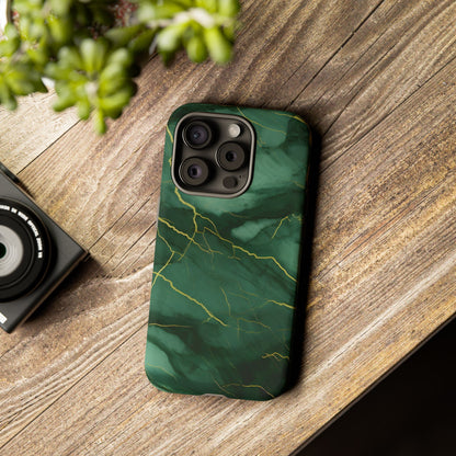 Hunter Green Marble  - Tough Phone Case