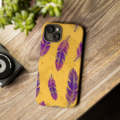 Purple Feathers  - Tough Phone Case