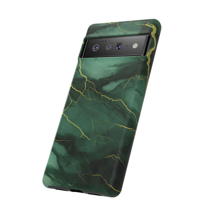 Hunter Green Marble  - Tough Phone Case