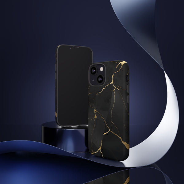 Black Marble  - Tough Phone Case