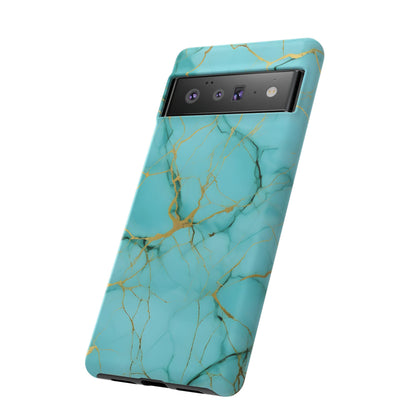 Teal Marble Tough Phone Case