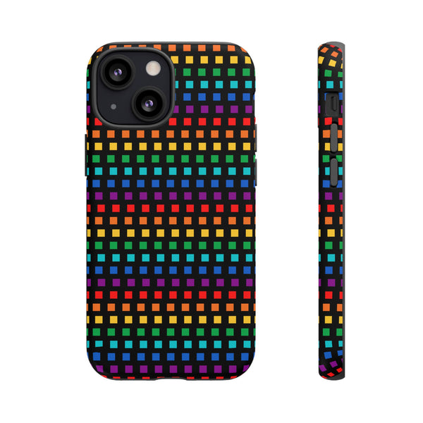 Rainbow Dots on Black - Tough Case