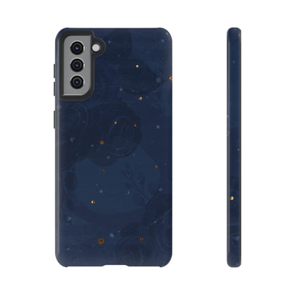 Subtle Navy Florals  - Tough Phone Case