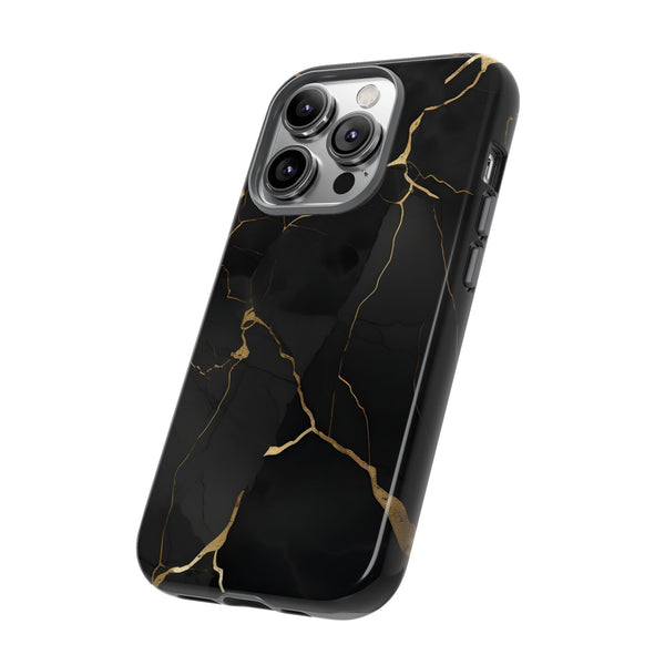 Black Marble  - Tough Phone Case