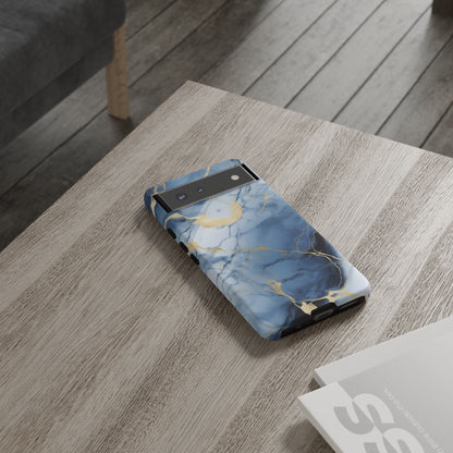 Navy Blue Marble Tough Phone Case