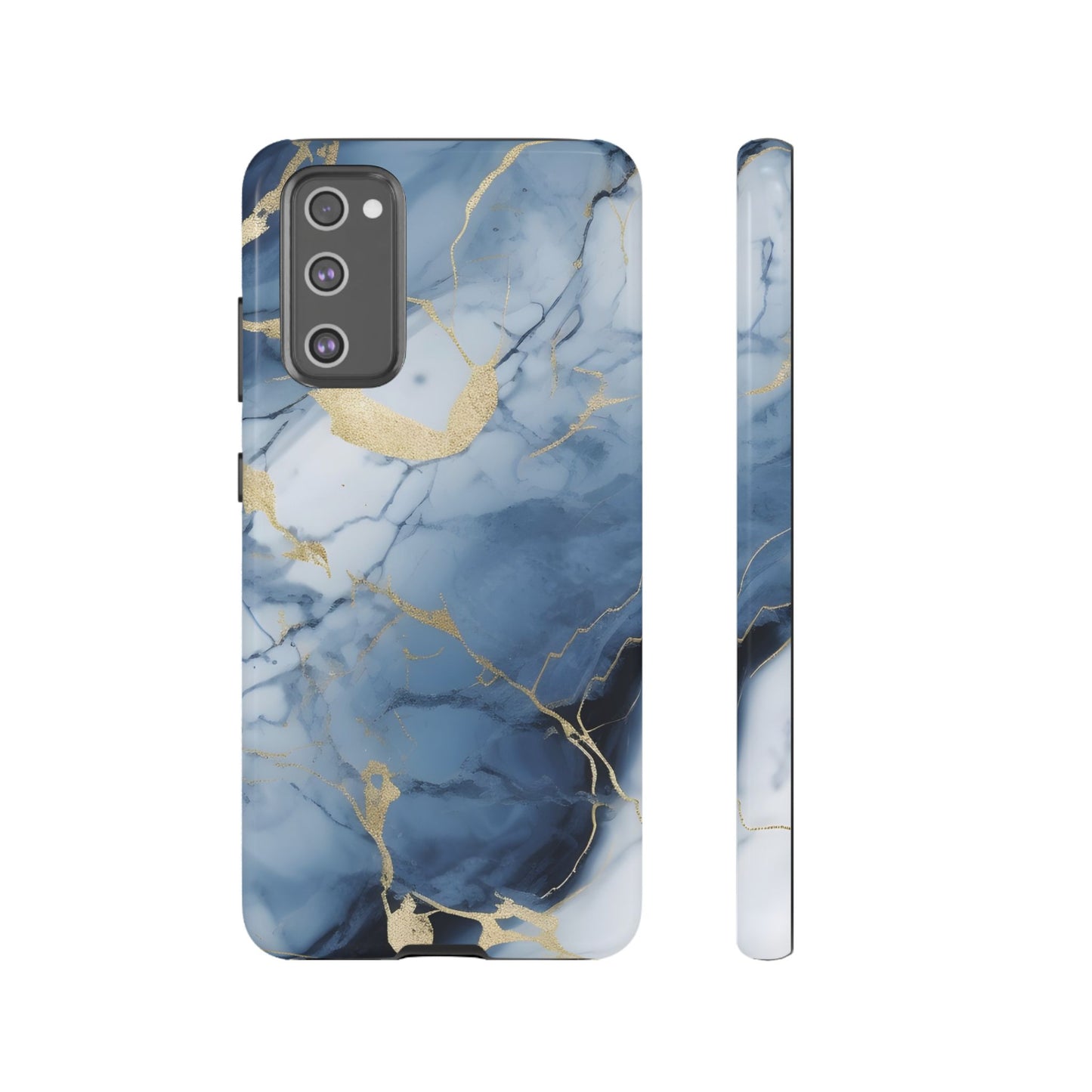 Navy Blue Marble Tough Phone Case